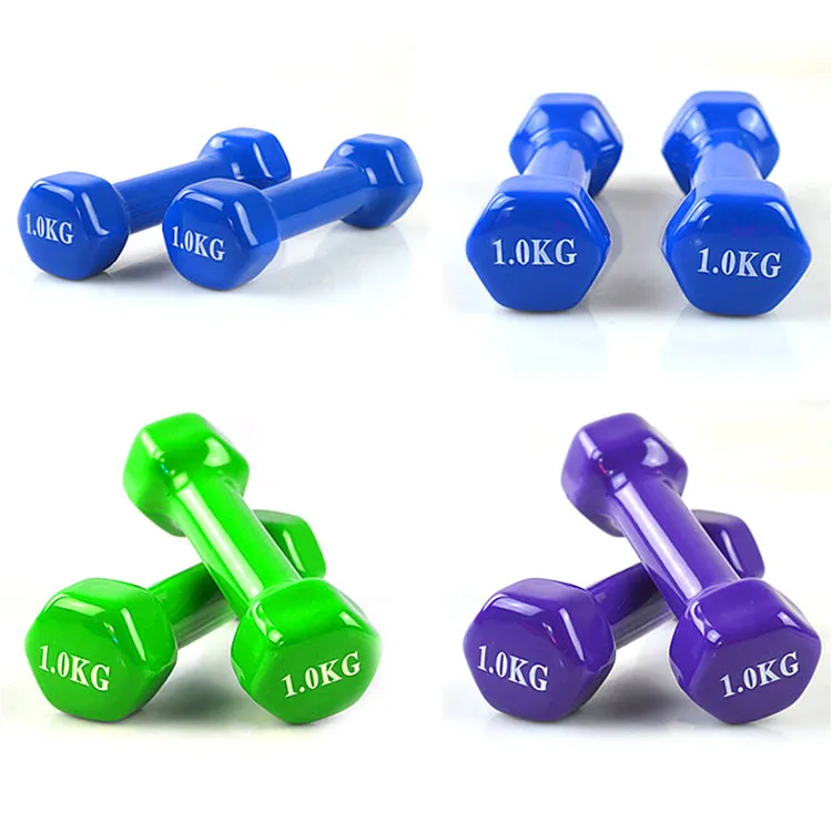 Weight Loss Exercise for Children Dumbbell Rubber Hex Dumbbell Gym Equipment Dumbbells Home Fitness Equipment