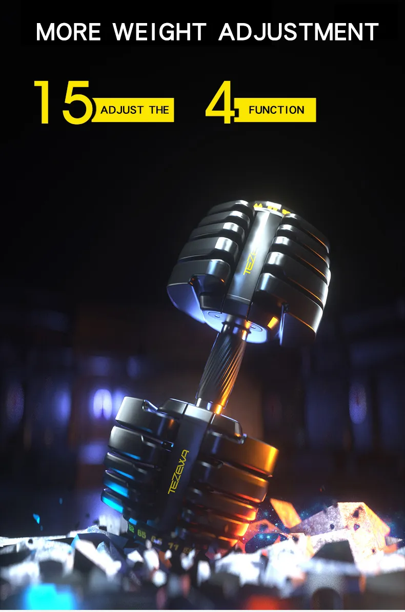 Wholesale Adjustable Chrome Fitness 15kg Barbell Strength Training Dumbell Sets Dumbbell Set Rubber Dumbbell Set