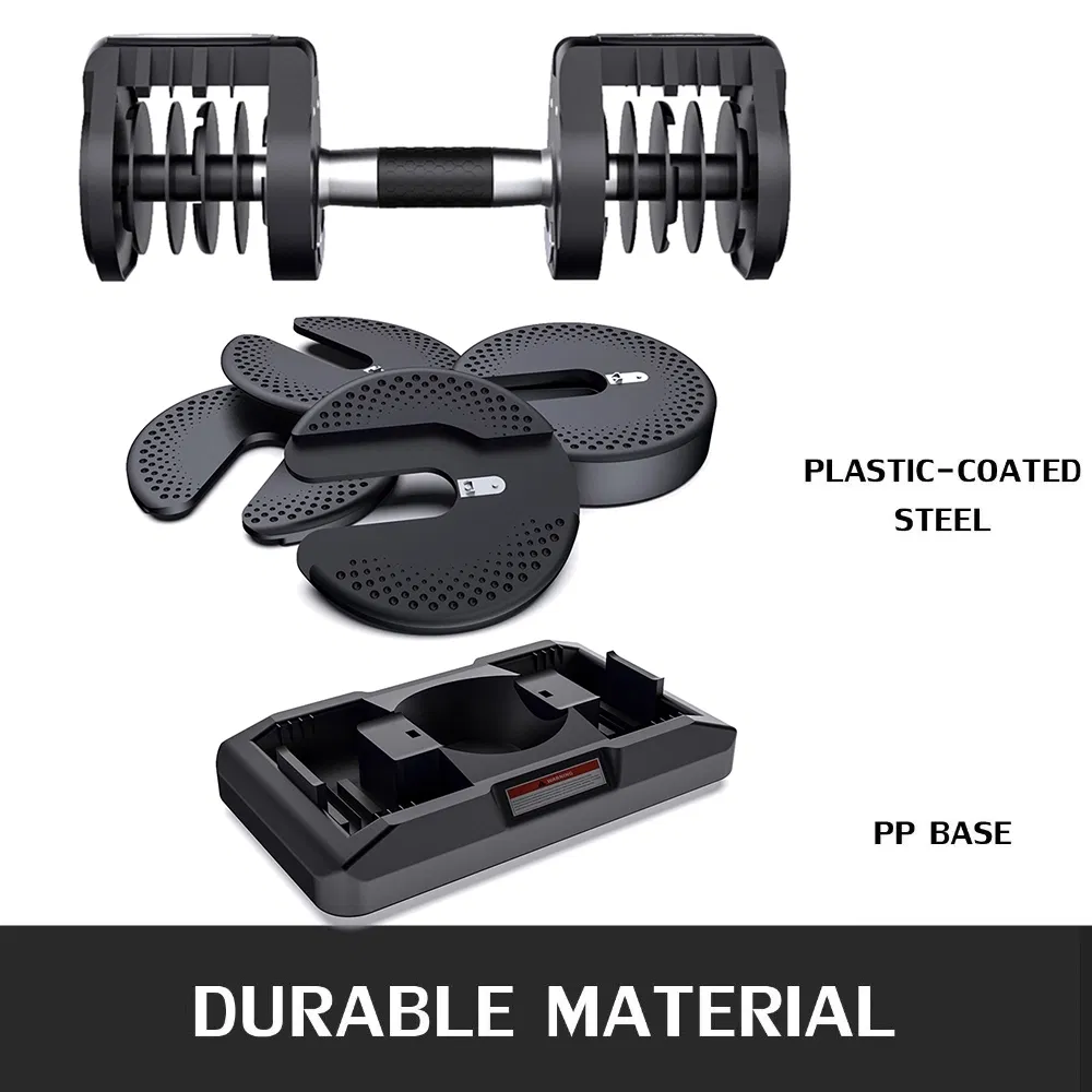 Wholesale Adjustable Rubber Hex Chrome 15kg Barbell Dumbell Sets Dumbbell Strength Training Set