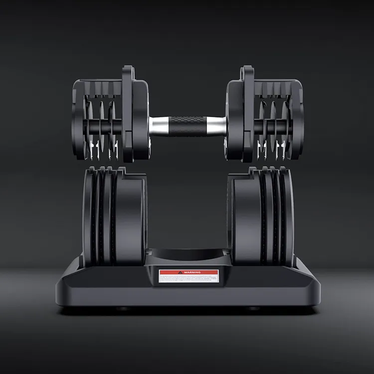 Wholesale Adjustable Rubber Hex Chrome 15kg Barbell Dumbell Sets Dumbbell Strength Training Set