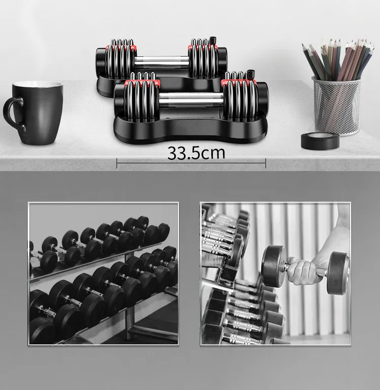 Wholesale Adjustable Rubber Hex Chrome Fitness 15kg Barbell Strength Training Dumbell Sets Wholesale Dumbbell Set