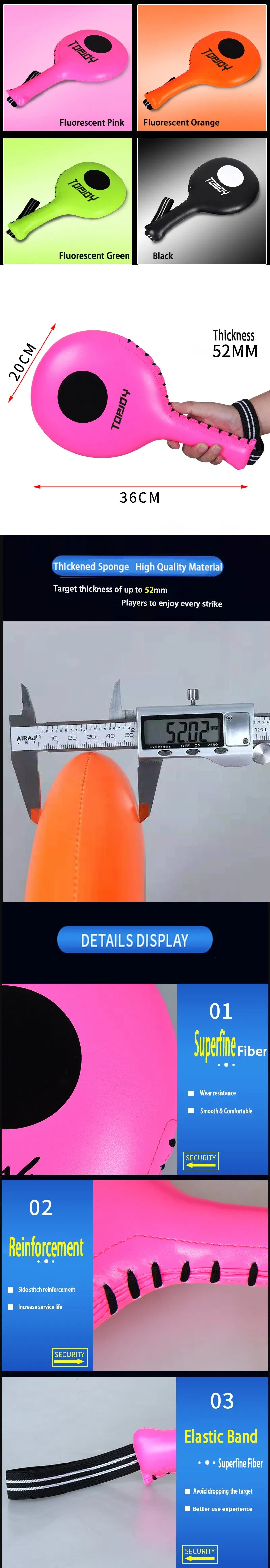 Wholesale Microfiber Leather Kick Boxing Reaction Target Coaching Training Punching Curved Pads