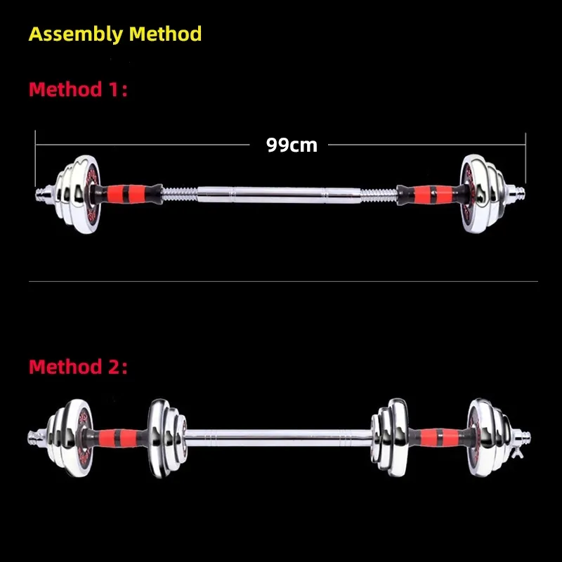 Yugland Vivanstar St1809 15/20/30/50kg Electroplating Plate Cast Iron Weights Cheap Adjustable Dumbbell Set